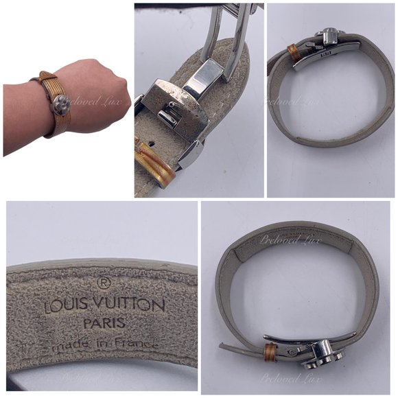Authentic Louis Vuitton Brown Leather Bracelet - Picture 9 of 10